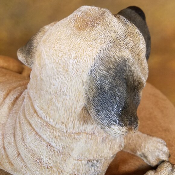 Dog Large Figurine - Mastiff Style - Older Resin - Picture 10 of 13